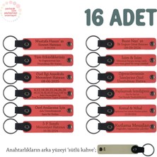 Narçiçeği & Sütlü Kahve, Babalar Günü Için Üzerine Isim ve Özel Mesaj Yazılabilen, 16'lı Anahtarlık