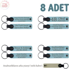 Gök Mavi & Sütlükahve, Stadyum Işıltısını Seven Taraftar Grupları Için, Isim Yazılı 8' Li Anahtarlık