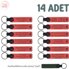 Narçiçeği & Yeşil, Karne Gününde Dağıtılacak Süper Hediye, 14'lü Anahtarlık Set, Isme Özgü Hatıralık