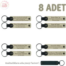 Sütlükahve & Lacivert, Stadyum Işıltısını Seven Taraftar Grupları Için, Isim Yazılı 8' Li Anahtarlık