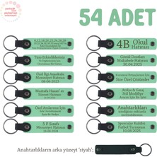 Açık Yeşil, Anneler Gününe Uygun Kişiselleştirilmiş Anı Anahtarlık 54’lü Set, Özel Etkinlikler Için