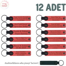 Nar Çiçeği, Sınıf Annelerinden Öğrencilere Hediyelik Hatıra, 12'li Isme Özel Anahtarlık Set