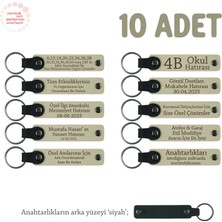 Sütlü Kahve & Siyah, Turnuvalar Için Üzerine Isim ve Özel Mesaj Yazılabilen, 10'lu Anahtarlık Set