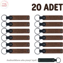 Açık Kahve & Siyah, Öğrencilere Özel Dönem Sonu Hatırası, Isim Yazılabilen Anahtarlık 20' Li Set