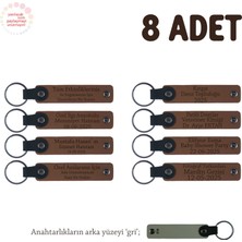 Açık Kahverengi & Gri, Stadyum Işıltısını Seven Taraftar Grupları Için, Isim Yazılı 8' Li Anahtarlık