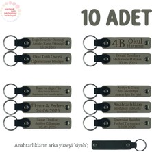 Kül Gri & Siyah, Anneler Günü Için Isim Yazılı Hatıra Anahtarlık 10’lu Set