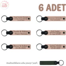 Yavru Ağzı & Yeşil, Anaokulu Miniklerine Isimli Karne Hatırası Anahtarlık 6’lı Set, Hediyelik Anı