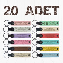 Fen Bilimleri Kulübü Hatırası Olarak Kişiselleştirilmiş Hatıra Anahtarlık 20'li Set, Isme Özel