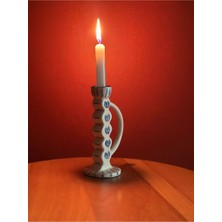 El Yapımı Seramik Masa Üstü Şamdan, Şık ve Modern Dekorasyon Parçası