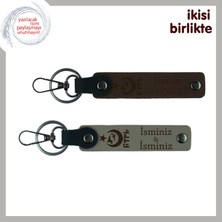 Kayınbiradere Temalı Armağan – Ayyıldız Kurt Göktürk Kişisel Anahtarlık Seti, Koyu Kahve-Kül Gri