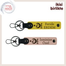 Yıldönümüne Özel Armağan, Ayyıldız Kurt Göktürk Kişiselleştirilebilir Anahtarlık , Sarı-Yavru Ağzı