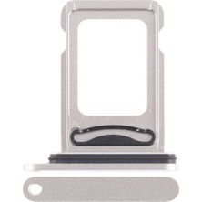İndirim Plus iPhone 15 Pro Sim Çekmecesi Çift Sim Için Sim Kart Yuvası (Beyaz Titanyum Renk)