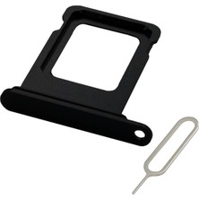 İndirim Plus iPhone 14 Plus Sim Çekmecesi Çift Simli Modeller Için Sim Kart Yuvası (Siyah Renk)