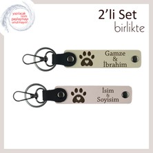 Veteriner Annesine Verilebilecek Sevimli Armağan, Kalpli Pati Temalı Deri Set, Sütlü Kahve-Pudra