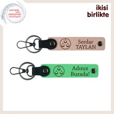 Duyguları Taşıyan Şık Bir Hediye – Üç Ayyıldız Temalı Anahtarlık Takım, 2' Li Set, Yavru Ağzı-Yeşil