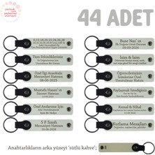 Mağaza Açılışında Müşterilere, 44'lü Set, Kişiselleştirilebilir Hatıra Anahtarlık, Beyaz & S Kahve