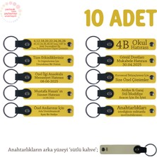 Sarı & S Kahve, Söz Organizasyonlarında Sunulacak, 10’lu Set, Kişiselleştirilebilir Deri Anahtarlık