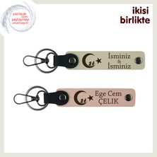 Romantizmin Milli Yüzü – Çocuk ve Ayyıldız Desenli, Isme Yazılabilir Hediye, S Kahve-Yavru Ağzı