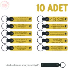 Sarı & Siyah, Yurtdışı Programına Katılanlara, 10’lu Set, Üzerine Isim Yazılabilen Deri Anahtarlık