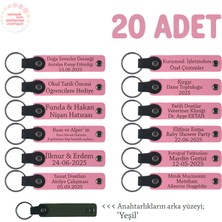 Pembe & Yeşil, Öğrencilere Özel Dönem Sonu Hatırası, Isim Yazılabilen Anahtarlık 20' Li Set