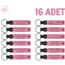 Pembe, Sınıf Öğretmeninden Minik Öğrencilerine Özel Mesajlı Karne Hediyesi Anahtarlık 16’lı Set
