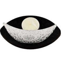 Şeffaf Cam Dekor Mumluk, Modern Siyah Tasarım No:01