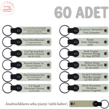 Mağaza Açılışlarında Fark Yaratacak, 60'lı Set, Marka Yazılı, Hediyelik Anahtarlık, Beyaz & S Kahve