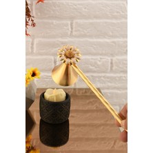 Altın Renkli Papatya Figürlü Metal Mum Söndürme Aleti