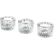 Cam Reçellik ve Sosluk Seti, Kahve Yanına Şık Sunum Için, 3 Adet, 4 cm