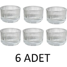 Saydam Cam Mumluk Seti, Şık ve Sade Dekoratif Aydınlatma 6'lı Paket