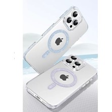 Apple iPhone 15 Pro Max Move Taşlı Magsafe Kapak - Natural Grey