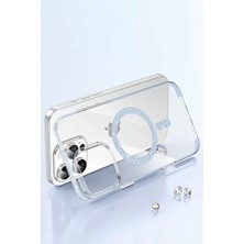 Apple iPhone 15 Pro Max Move Taşlı Magsafe Kapak - Natural Grey