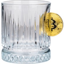 Bitcoin Madeni Para Hediyelik Özel Kristal Lüks 2’li Viski Bardağı Set 355CC