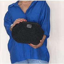 ByTooche Iris Kadın Burslu Astarlı Kağıt Ip Çanta , Hasır Örgü Clutch, El Çantası, Portföy