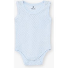 Luggi Baby Yenidoğan - 5 Yaş Bisiklet Yaka Pamuklu Erkek Bebek Jakarlı Çıtçıtlı Body 5'li  LG-2048-3