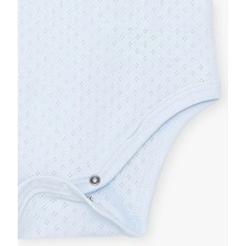 Luggi Baby Yenidoğan - 5 Yaş Bisiklet Yaka Pamuklu Erkek Bebek Jakarlı Çıtçıtlı Body 5'li  LG-2048-3