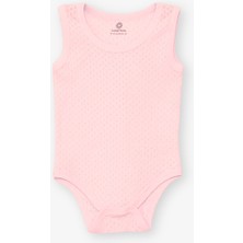 Luggi Baby Yenidoğan - 5 Yaş Bisiklet Yaka Pamuklu Kız Bebek Jakarlı Çıtçıtlı Body 4'lü  LG-2048-6