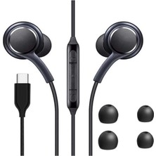 Samsung Xiaomi Huawei Uyumlu Type-C Kulaklık Hasır Örgü Silikon Kulaklık Bluetooth Gerektirmez