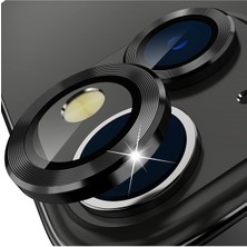 Iphone 15/iphone 15 Plus Uyumlu Kamera Lens Koruyucu Dayanıkl Renkli Metal Temperli Cam Koruma