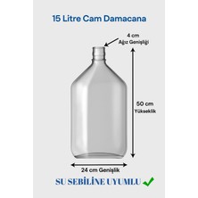 Albergio 15 Litre Cam Damacana Kapaklı Sebile Uyumlu