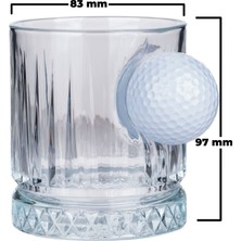 Gerçek Golf Toplu 2’li Lüks Kristal Viski Bardak Seti 355 cc