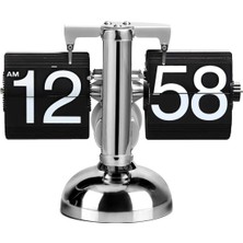 Şık Çelik Mekanik Masa Saati, Vintage Minimalist Tasarım, Hediye Için Mükemmel