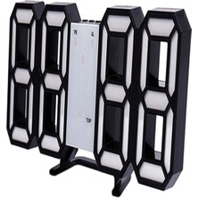 3D LED Dijital Saat ve Termometre Takvim Masa ve Duvar Modeli Beyaz