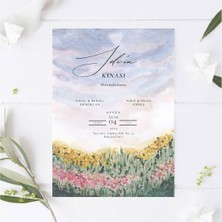 Autumn Watercolor Kına Kartı