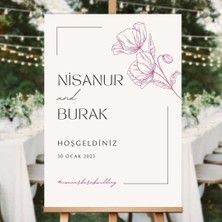 Trendy Düğün Salonu Karşılama Panosu