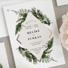 Öykü Zarfsız Isimlikli Düğün Davetiyesi