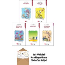 Roald Dahl 5 Kitap Set / Kaplumbağa - Zürafa, Peli ve Ben + Okuma Sticker'ları