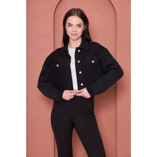 Crop Kesim Siyah Kot Ceket – Modestia Yeni Sezon