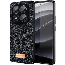 Onegif Xiaomi Redmi Note 14 Pro 5g Bright Simli Kapak - Siyah
