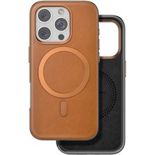 Venco iPhone 16 Pro Puskas Magsafe Kapak - Açık Kahve